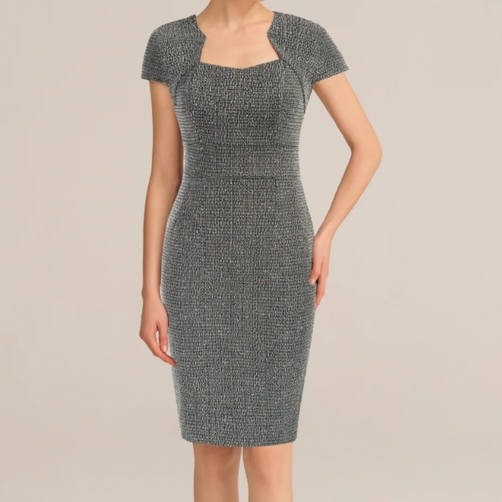 Grace Karin Multicolor Cap Sleeve Metallic Dress Size M